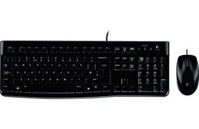 Logitech MK120 Wired Mouse and Keyboard Deskset. Logitech MK120 Wired Mouse and Keyboard Deskset.